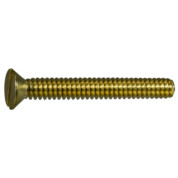 #6x1-1/2 Flat Head Slotted Wood Screws Solid Brass Good Holding Power in Different Materials - Durable and Sturdy 20 
